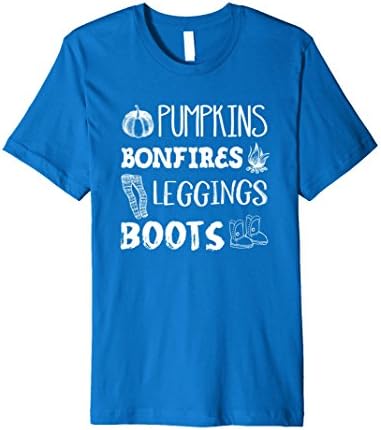 Mens Cutest Boots T shirt - Pumpkins Bonfires Leggings Boots Large Royal Blue