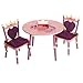 Wildkin Kids Princess Wooden Table and Chair Set for Boys and Girls, Table Features Built-In Music Box, Set Includes Two Matching Chairs with Removable Backrests and Seat Cushions, Assembly Required