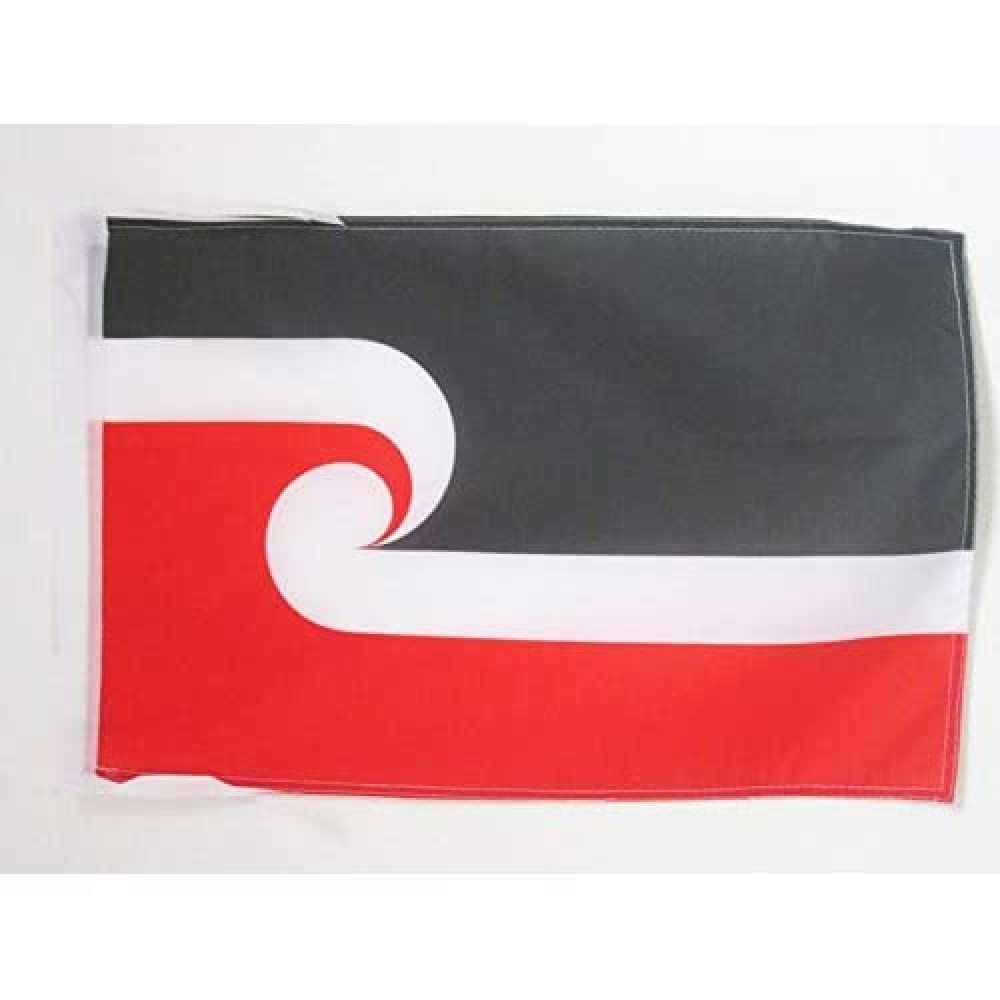 AZ FLAG - Maori Flag - 18'' x 12'' - 100% Polyester New Zealand - Indigenous Polynesian Small Banner with Two Cords - Fade Resistant - Vivid Colors - 18x12 in - 45x30 Cm โ image 1