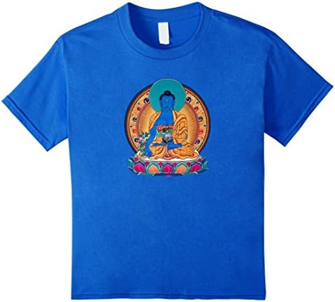 unisex-child Medicine Buddha Healing Mantra Tibetan Buddhist Yoga Shirt 6 Royal Blue