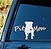 Bluegrass Decals Pit Bull Pit Mom Pitbull Dog Decal Sticker (White, 7.5
