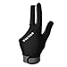 Man Woman Elastic Lycra 3 Fingers Show Gloves for Billiard Shooters Carom Pool Snooker Cue Sport - Wear on the Right or Left Hand (Left/Silica-gel Grey, L)