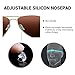 COLOSSEIN Classic Military Style Polarized Aviator Sunglasses for Men Women Metal Frame Brown Lens Sunglasses Fit for Outdoor Driving