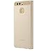 Huawei Ascend P9 Plus Case, Premium Leather Cover with View Window Protective Smartphone Flip Cover Folio Case (Ultra Thin Slim)(Perfect Fit) (P9 plus Golden)