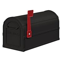 Salsbury Industries 4850BLK Heavy Duty Rural Mailbox, Black