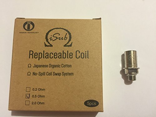 Innokin iSub Coils 0.2, 0.5, 2.0Ohm (Pack of 5) SEG VAPOUR LTD - Nicotine Free / No Nicotine (0.5Ohm)