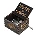 Game of Thrones Music Box Wooden Engraved Wood Main Theme GOT Winter is Coming for Fan Birthday Gift