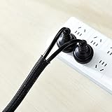Amazon Basics Cable Tidy Tube 3m Black Organiser Cord Management 12-20mm view 8