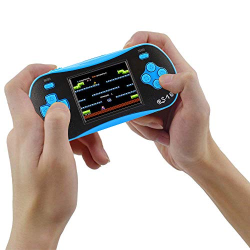 Umiwe RS-1 Retro Handheld Game Console with Built in 260 Games 2.5" 8-Bit LCD Portable FC Arcade Video Game Player for Kids Adults (Blue)