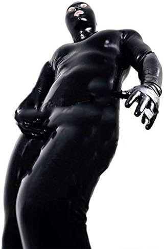 Mbswdd Sexy Mens Leather Bodysuit Police Officier Costume Outfit Chest Half Harness Belt Role Play Uniform Set, Black,M