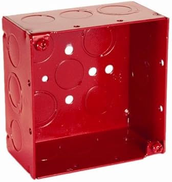 Hubbell-Raco 911-3 - Caja de Alarma Cuadrada (10,16 cm), Color Rojo: Amazon.es: Hogar