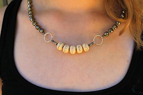 Lampwork Beads and Pyrite Strand Necklace by Antiquity Travelers