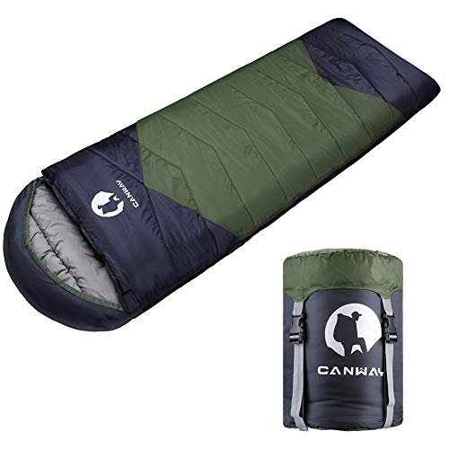 CANWAY Sleeping Bag with Compression Sack, Lightweight and Waterproof