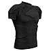 Zicac Men's Sports Shock Rash Guard Compression Padded Shirt Soccer Basketball Protective Gear Chest Rib Guards (Short Sleeve, X-Large)