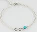Zealmer Good Luck Infinite Anklet Bracelet Blue Bead Foot Chain Jewerly