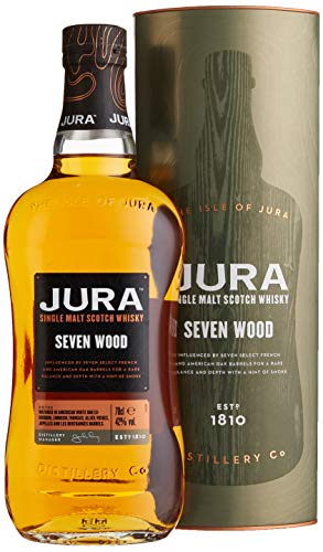 Jura SEVEN WOOD Single Malt Scotch Whisky mit Geschenkverpackung (1 x 0,7 l)
