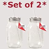 Red Nek Guzzler Drinking Jar, 32oz - Set of 2