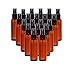wolfmoon botanicals WM (Bulk Pack of 24) 2oz Amber Cosmo Travel Refillable, Empty PET Plastic Bottles with Black Spray Top - DIY travel, hydration, aromatherapy, arts & crafts, and more