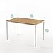 Zinus Dessa Modern Studio Collection Soho Dining Table / Office Desk / Computer Desk / Table Only, White
