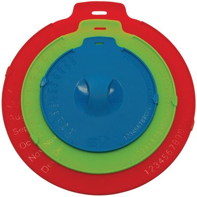 Starfrit 093603-003-0000 3 Count Silicone Lids, Blue/Green/Red