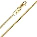 14k Yellow or White Gold 1mm Braided Square Wheat Chain Necklace with Lobster Claw Clasp