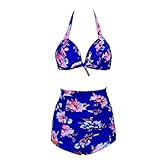 JOYMODE Swimsuits for Women Swimwear Bikini Push Up High-waisted Floral Print Bikini Set