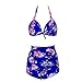 JOYMODE Swimsuits for Women Swimwear Bikini Push Up High-waisted Floral Print Bikini Set