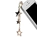 Mavis's Diary Dust Plug-earphone Jack Accessories Love Heart with Tassel / Cell Charms / Dust Plug / Ear Jack for Iphone 4 4S 5 5S 6 6 Plus / Ipad / Ipod Touch / Samsung Galaxy/ Samsung Note Series Other 3.5mm Ear Jack (Black Star)