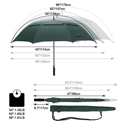 image for G4Free 68 Inch Extra Large Automatic Open Golf Umbrella Oversize Doubl