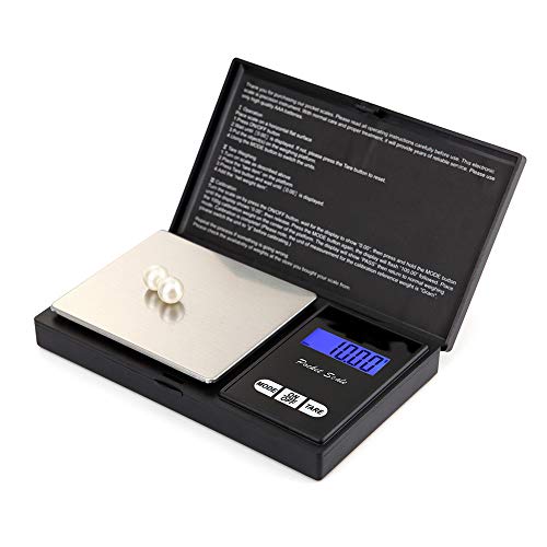 elecfan Digital Pocket Scale, 500g/0.01g Kitchen Scale Jewelry Mini Scale, Portable Travel Food Scale, Jewelry Scale with Back-Lit LCD, Tare,Stainless Steel - 500g/0.01g - Thumbnail 4