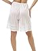 Underworks Snip-A-Length Pettipants Culotte Slip Bloomers Split Skirt Large-White