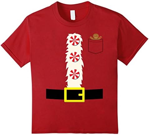 Kids Christmas Holiday Dwarf: Dwarf Gingerbread Costume T-Shirt 8 Cranberry