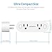 DILISENS Smart Plug Wi-Fi Mini Sockets 15A Timing Switch Energy Monitoring Compatible with Amazon Alexa and IFTTT Google Assistant-Dual Outlets Can Work Individually or in Groups (2 Pack), White