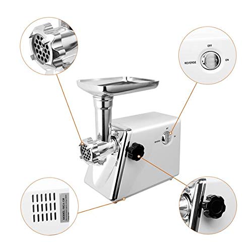 Electric Meat Grinder, Multi-function Stainless Steel Sausage Maker Meat Mincer 2800W Max for Home Kitchen (US Stock)