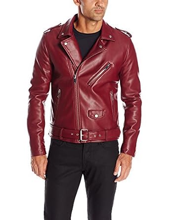 leather jacket guess mens