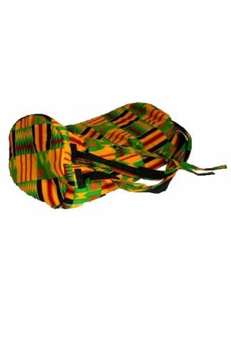image for Africa Heartwood Project African Kente Cloth Djembe Drum Bag - Large S
