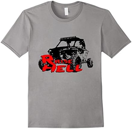 Mens Raise Hell RZR / ATV / UTV Off-Road Riding Shirt Large Slate