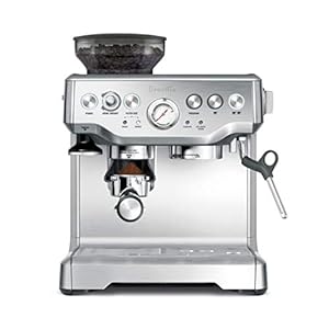 Silver barista machine - front view