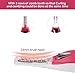 OH GUAPA Electric Heated Eyelash Curler, Portable Mini Makeup Eye Lashes Curling Tool Professional Enhancer Pen with Comb Design Safety Cute Eyelash Curler Brush for Girls Women Ladies, Rose Red