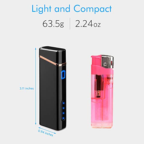 2 Rechargeable+Windproof+Flameless+Indicator+Cigarette