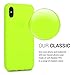 kwmobile TPU Silicone Case for Apple iPhone Xs - Soft Flexible Shock Absorbent Protective Phone Cover - Neon Yellow