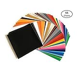 Self Adhesive Vinyl Sheets, 55 Pack 12"x12" Assorted Colors by AD American Deluxe Vinyl Craft, Premium Permanent Vinyl Bundle for Cricut Maker, Silhouette Cameo Vinyl, Cricut Vinyl Explore Air, Decals