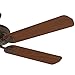Casablanca 55001 Ainsworth 60-Inch 5-Blade Ceiling Fan, Brushed Cocoa with Dark Walnut/Distressed Walnut Blades