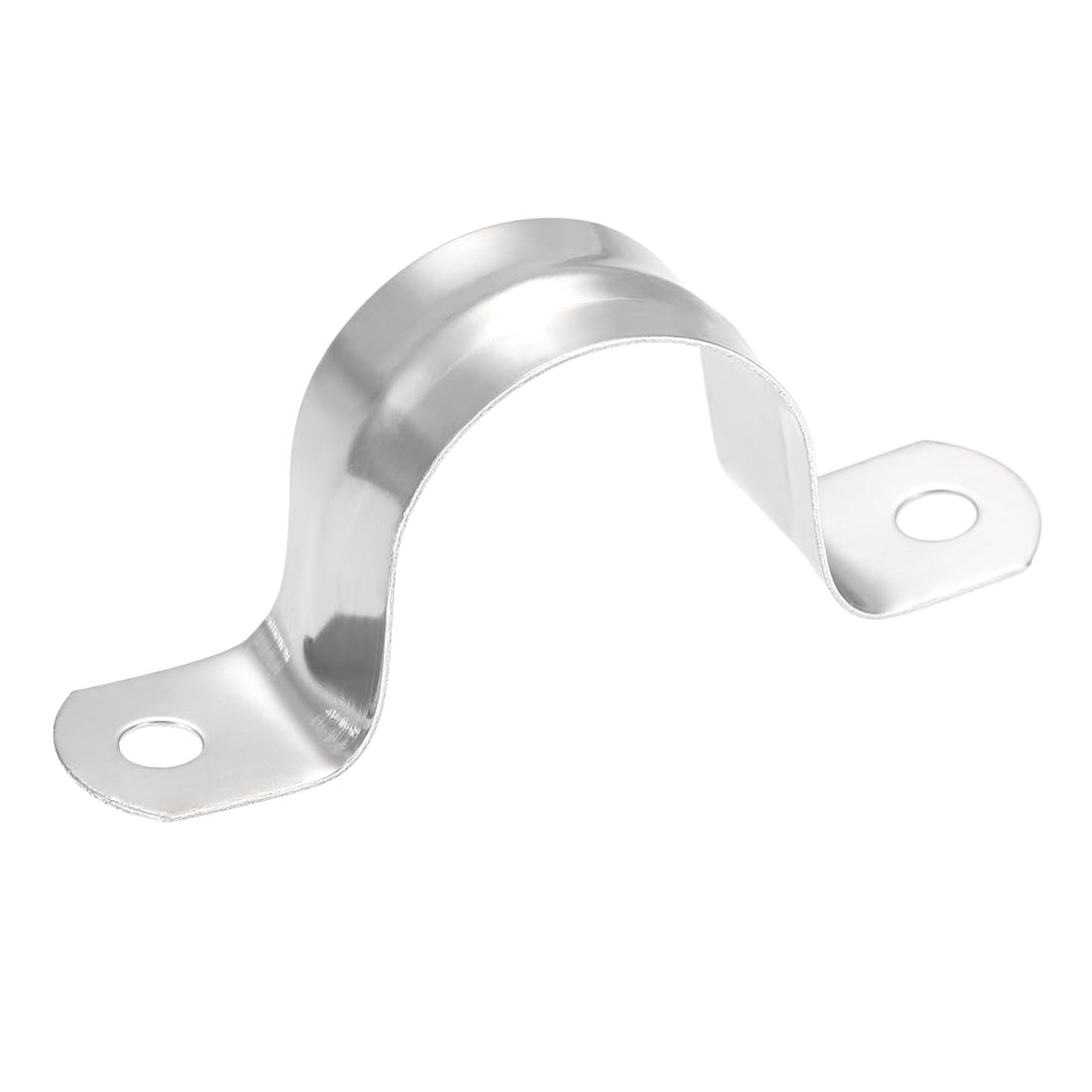 sourcing map 32mm(1.3") Rigid Pipe Strap 2 Holes Tube Straps 201 Stainless Steel Tension Tube Clip Clamp 16pcs