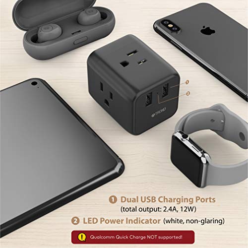 image for Cruise Power Strip No Surge Protector, ETL Listed, TROND 3-Outlet Exte
