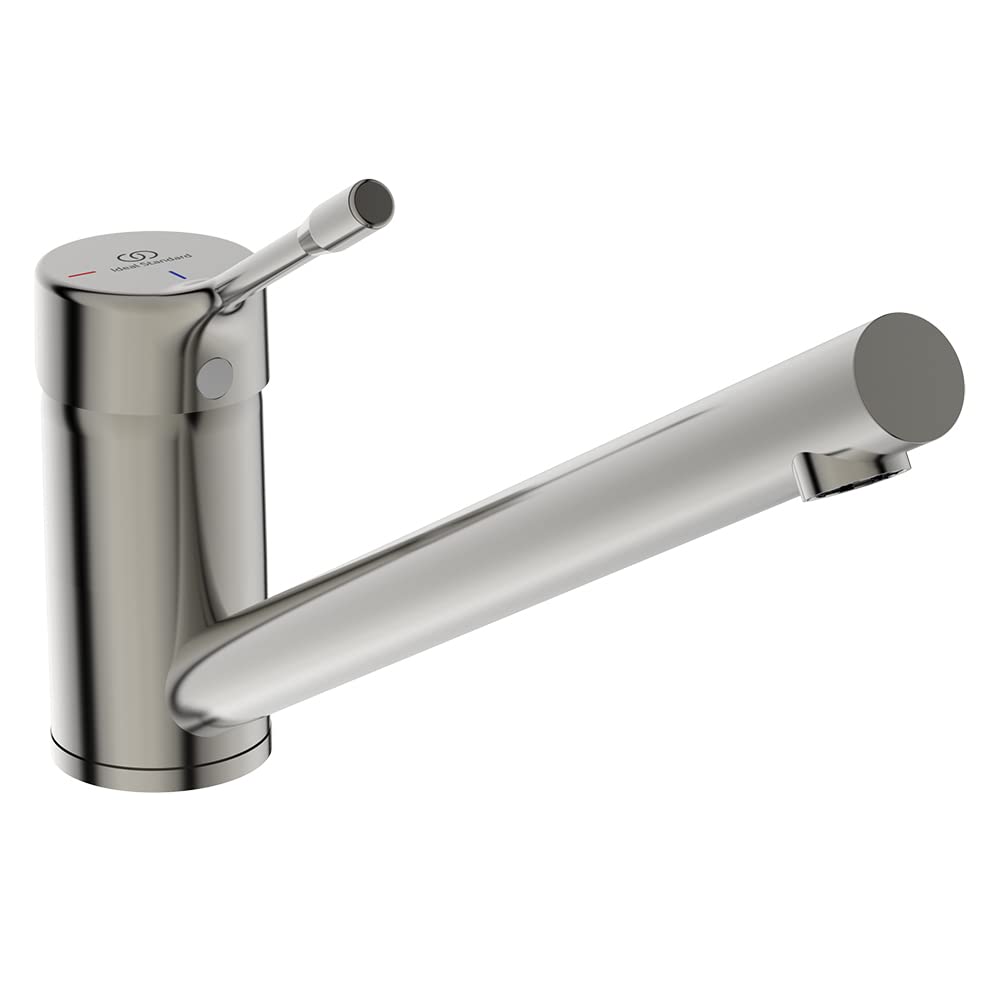 Ideal Standard Ceralook Single Lever Low spout Kitchen tap, BD571GN, Silver Storm