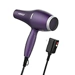 HIRALIY 2000W Professional Hair Dryer Ceramic Ionic Blow Dryer with 2 Size Attachments (Purple) [ Upgrade Version]