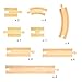 Bigjigs Rail Product Name: Expansion Pack - 24 Pieces Curves and Straights - Compatible with Major Rail Brands