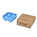Cheftronic Ice Ball Maker Molds,Blue Flexible Silicone Ice Tray - Molds 4 X 4.5cm Round Ice Ball Spheres,Keep Your Drink Cold For Longer -No BPA