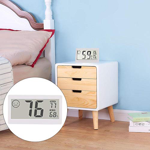 Strnek Digital Mini Instant-Read Temperature Household Digital Hygrometer Thermometer Humidity Monitor Gauge 2-in-1 Monitor for Household Office Gym Kitchen etc
